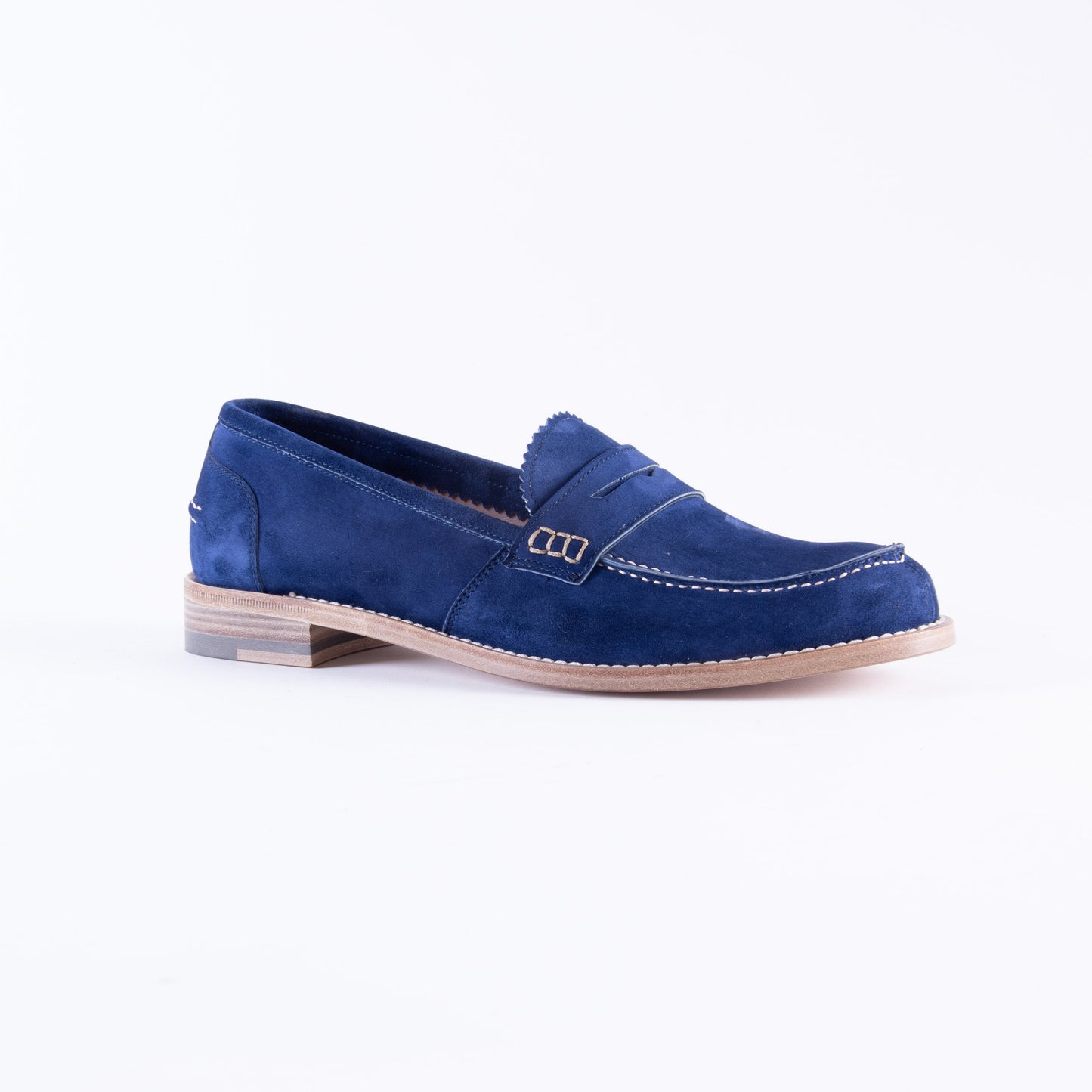 Loafer in soft blue suede